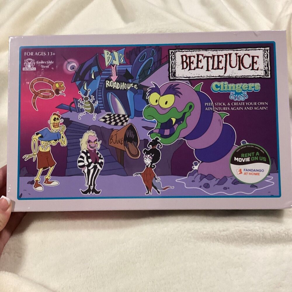 Beetlejuice Animated Series Clingers Vinyl Peel & Stick 1989-2024 SEALED